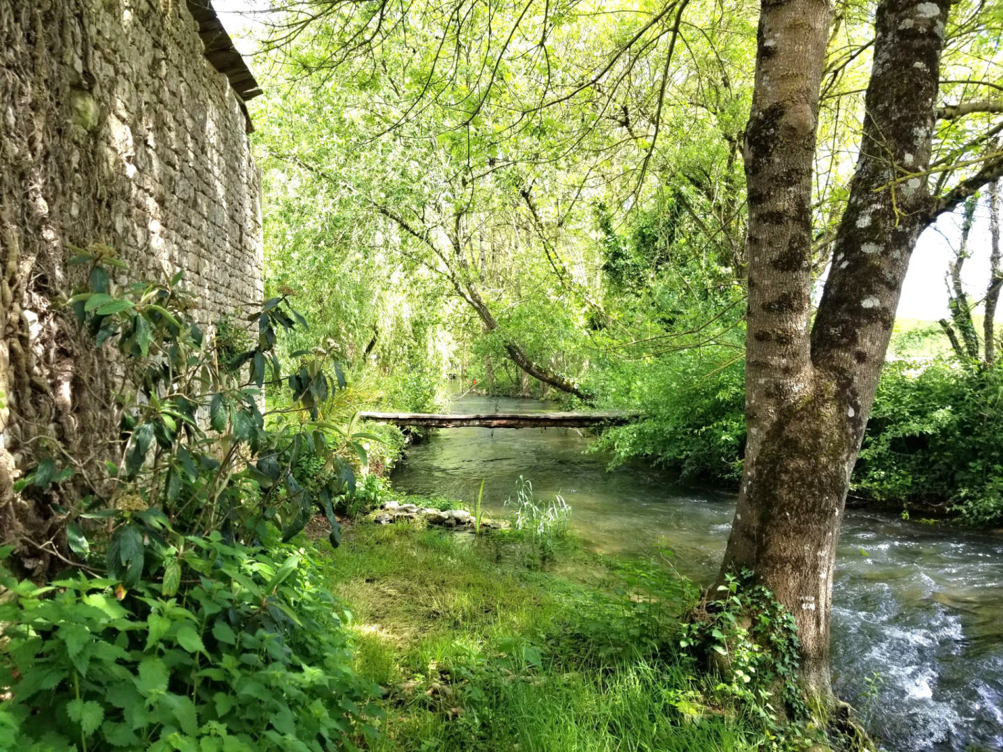 Golden Stone Mill, Air Conditioned, Nr Ruffec, Charente 3 bedrooms, 2 bathrooms, Outbuildings, Views