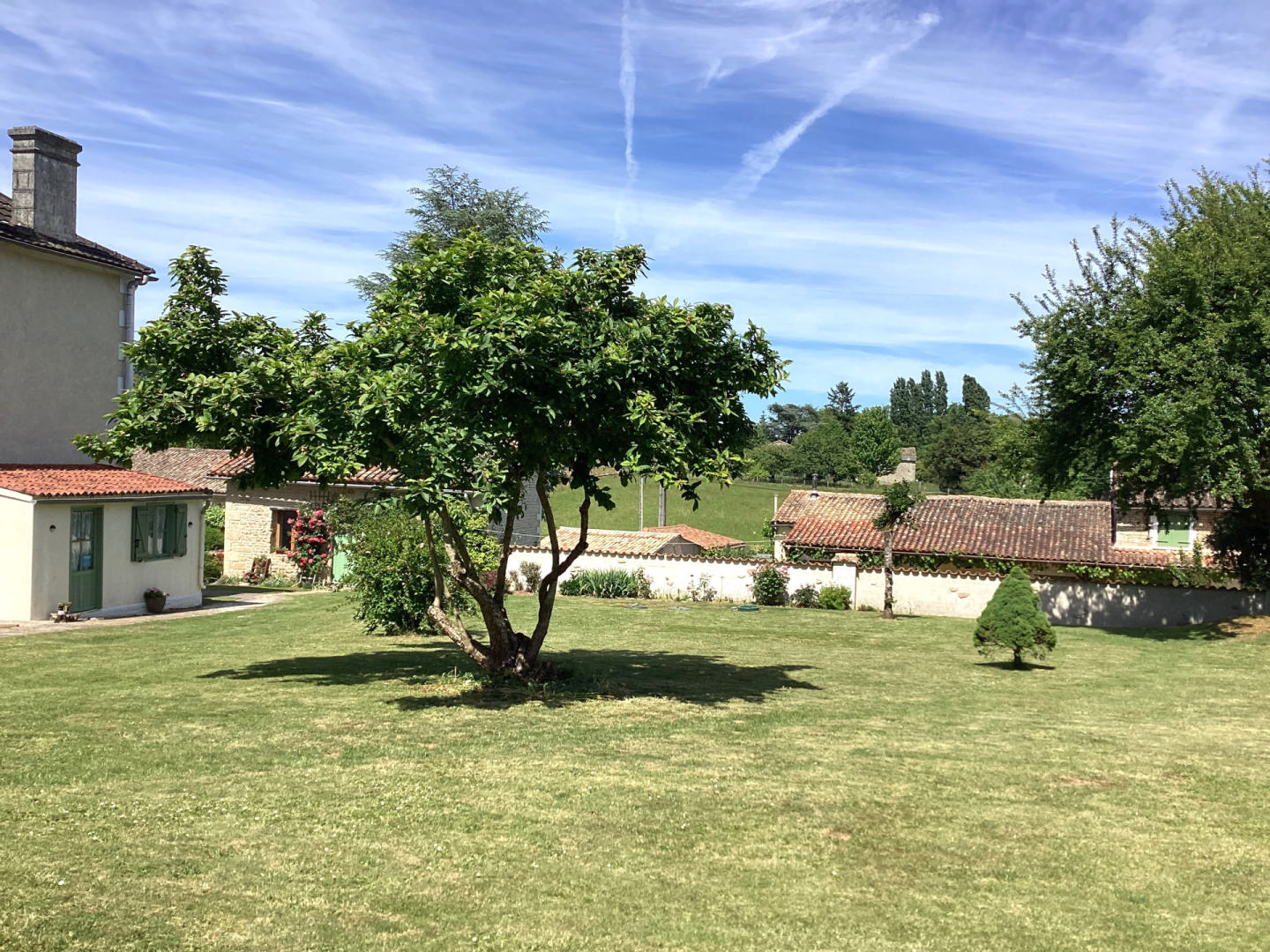 Detached Village House Nr Chef Boutonne- Deux-Sèvres, 3 Bedrooms, 1 Bedroom Stone Guest House, Garage, Outbuildings, Pool, Views