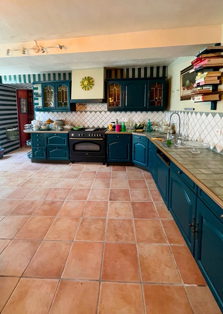 Charming Character Village House with Attached Stone Barn and Sunny Terrace
