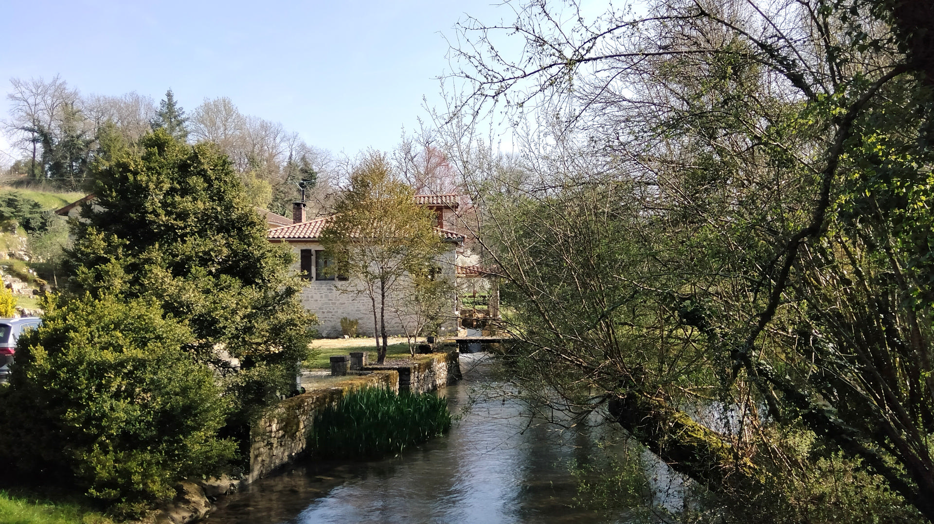Old Stone Mill, River, Barn, Charente