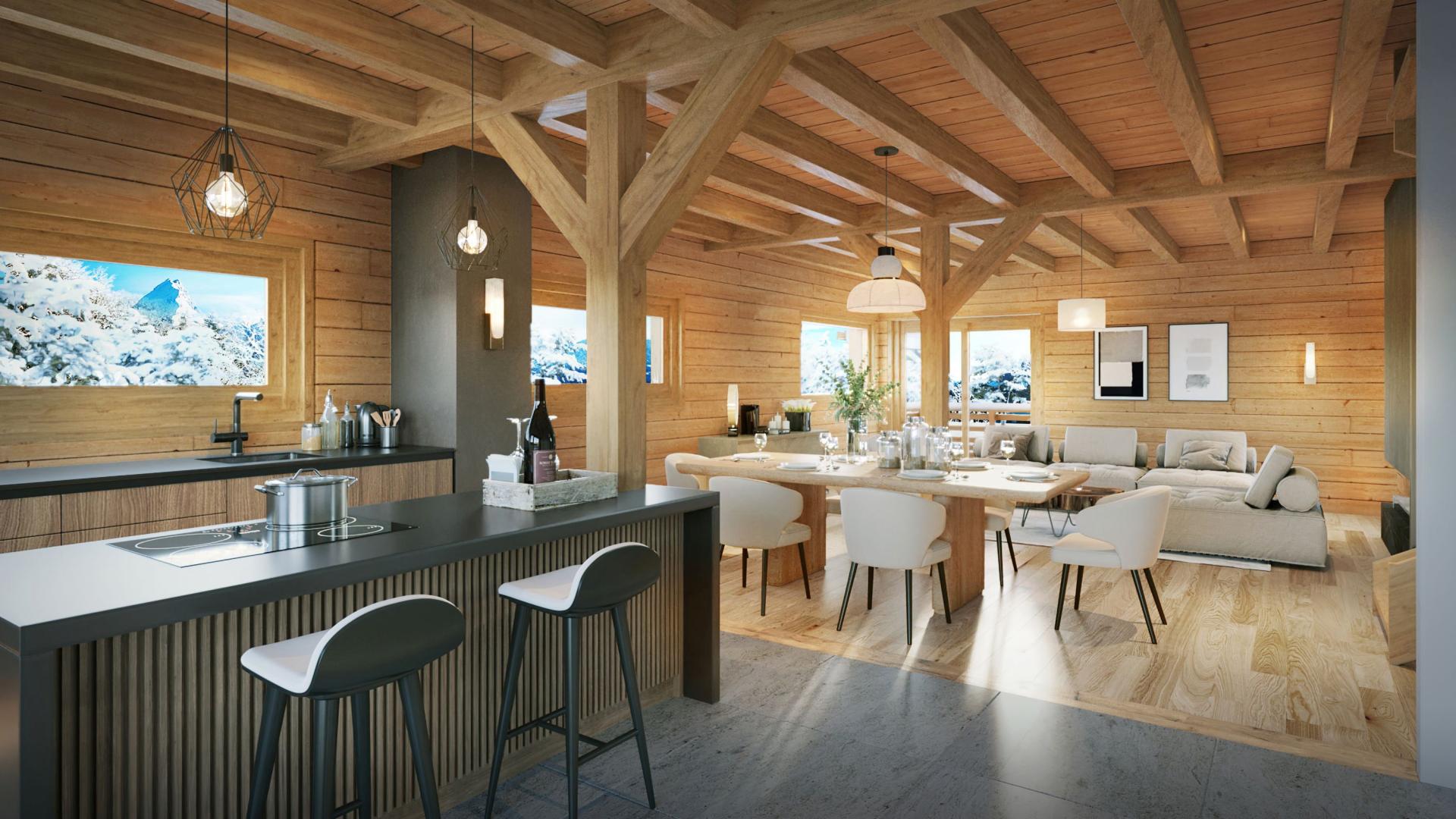 For Sale : 4 bedrooms Ski Chalet near COMBLOUX, Haute-Savoie