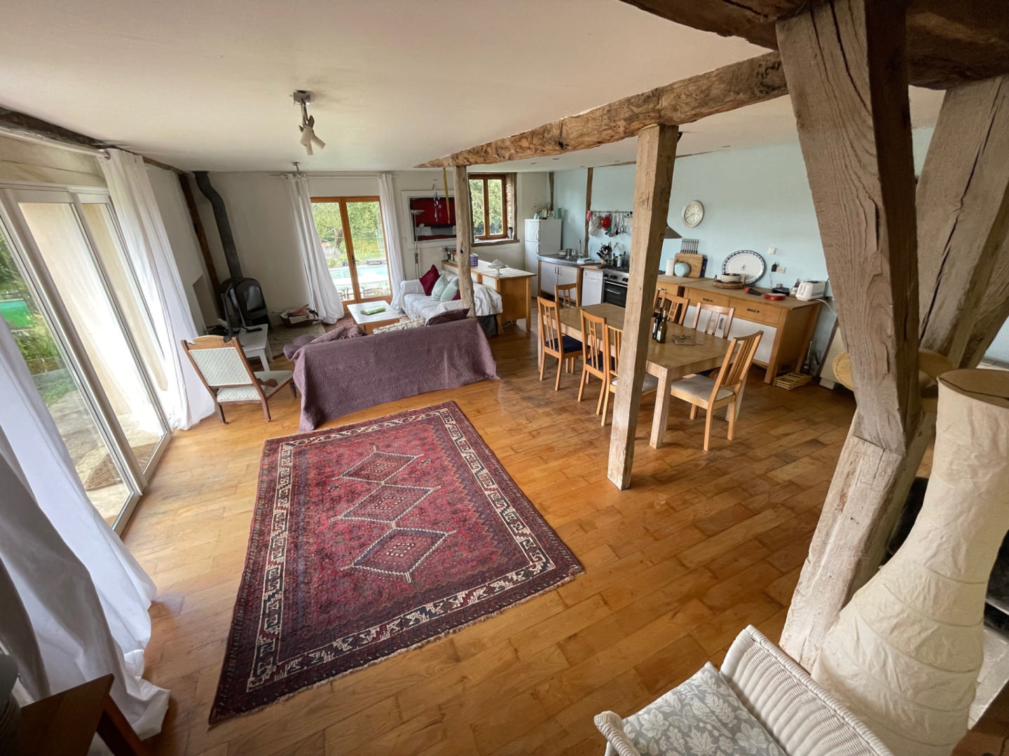Stunning barn conversion attached to original stone cottage, pool and amazing views