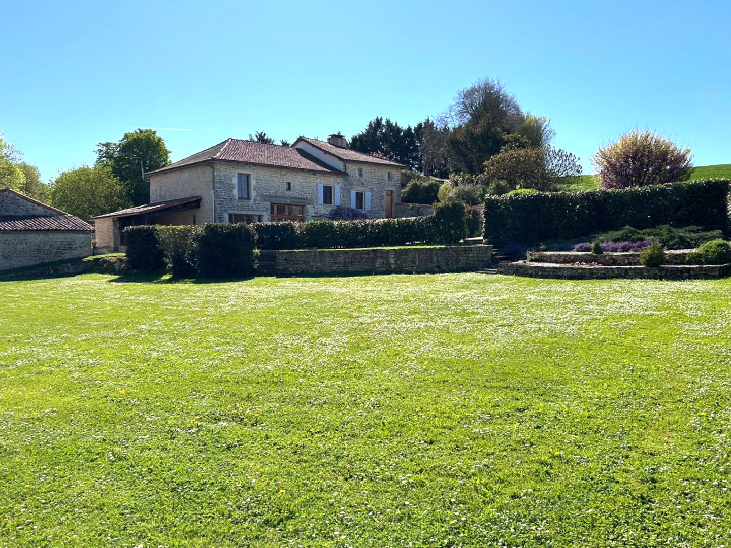 Near Verteuil, Charming Old Stone Detached Village House, Views, Remarkable Country Gardens