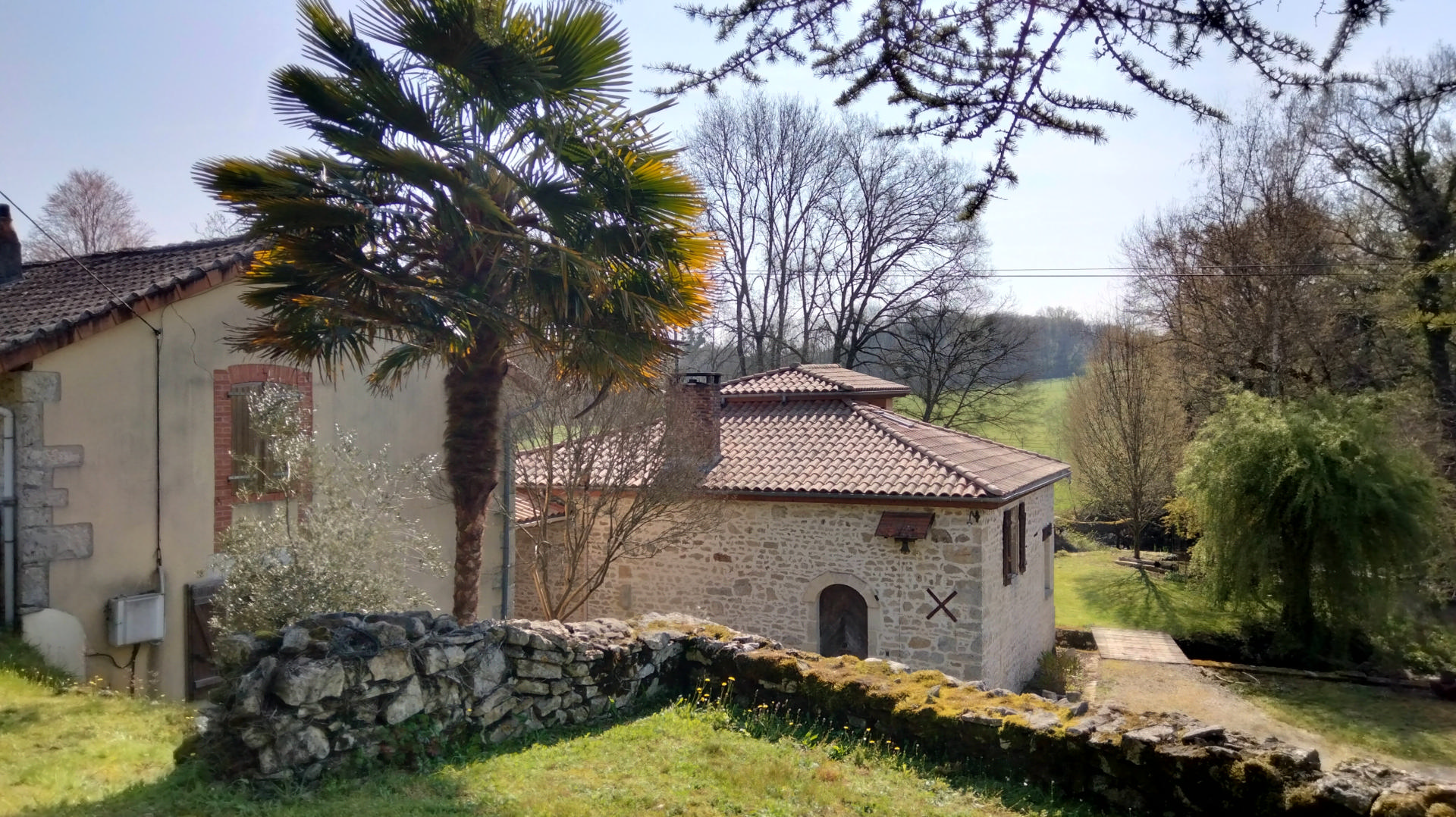 Old Stone Mill, River, Barn, Charente