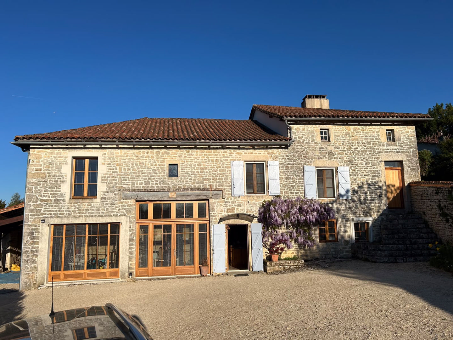 Near Verteuil, Charming Old Stone Detached Village House, Views, Remarkable Country Gardens