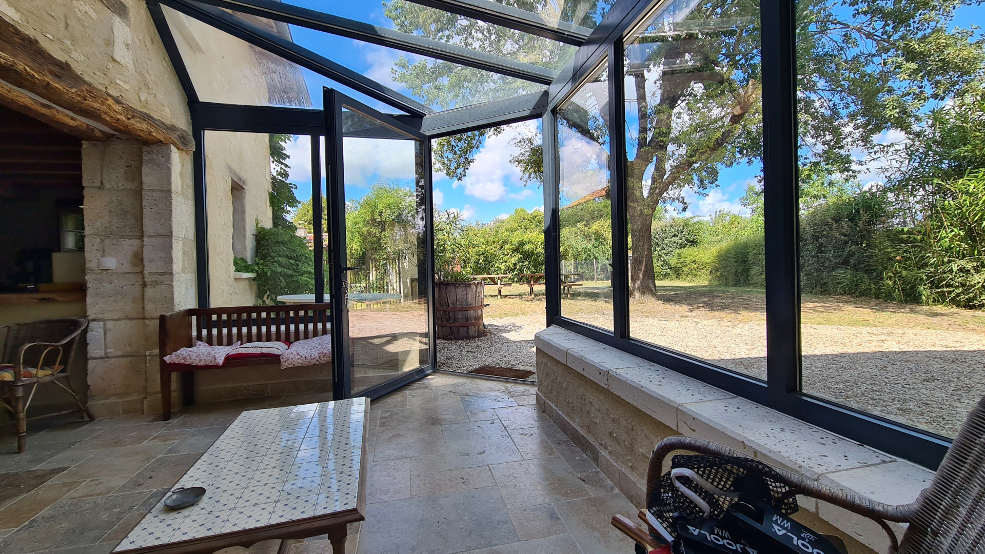 Pretty 4 bedroom village house with enclosed garden and swimming pool. Near Aubeterre.