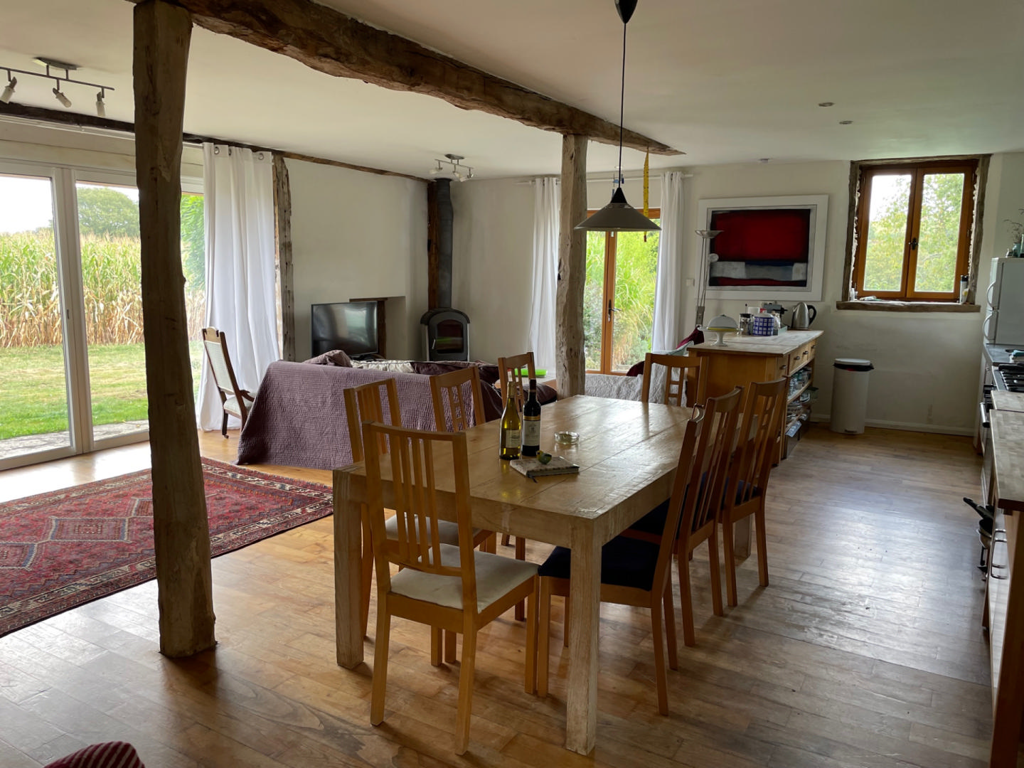 Stunning barn conversion attached to original stone cottage, pool and amazing views