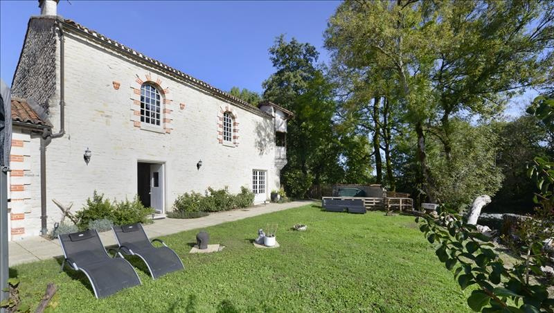 Old Stone Mill Set On Private Island, Charente River, Views